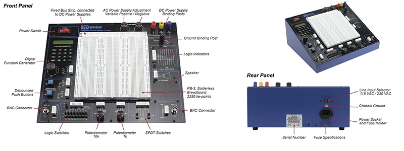 Global Specialties PB-50xA Circuit Design Trainer Educational Kits